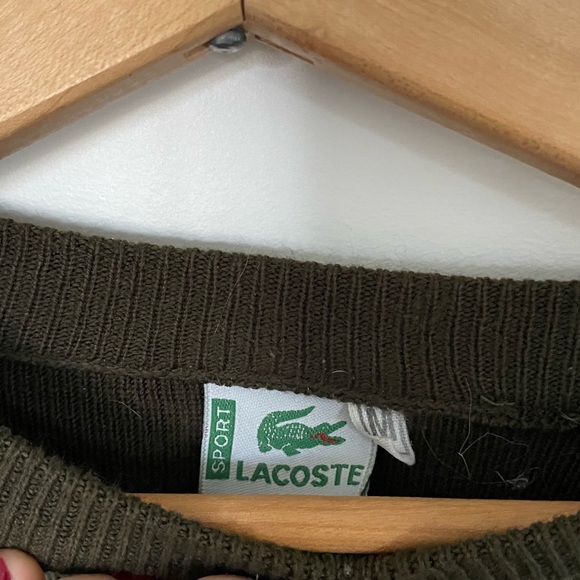 Lacoste Striped Green Sweater - Picture 3 of 4